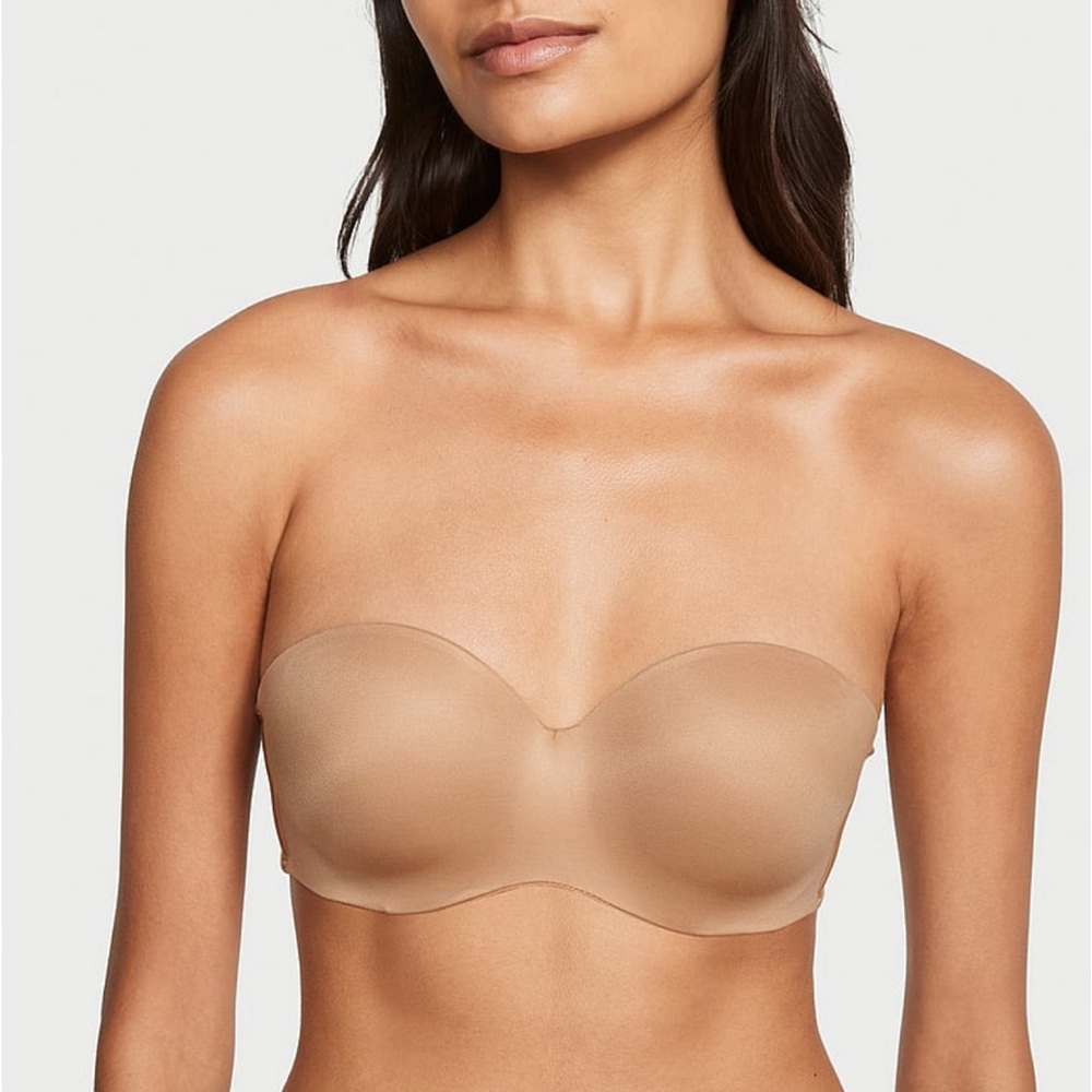 Victoria’s Secret Lightly Lined Smooth Strapless Bra in Praline